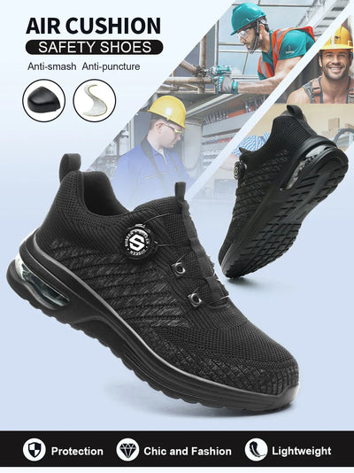 Men's Rotary Buckle Safety Shoes